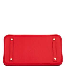 HERMES Birkin 30cm Bag Rouge Casaque Epsom Gold Hardware - Image 8