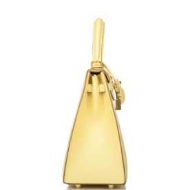 HERMES Kelly 25cm Bag Yellow Epsom Leather Gold Hardware - Image 2