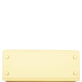 HERMES Kelly 25cm Bag Yellow Epsom Leather Gold Hardware - Image 6