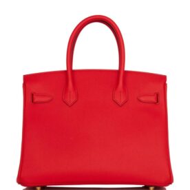 HERMES Birkin 30cm Bag Rouge Casaque Epsom Gold Hardware - Image 5