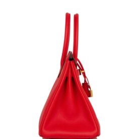 HERMES Birkin 30cm Bag Rouge Casaque Epsom Gold Hardware - Image 4