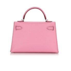 HERMES Kelly Mini 20 Pink Bubblegum Epsom PHW - Nadine Collections